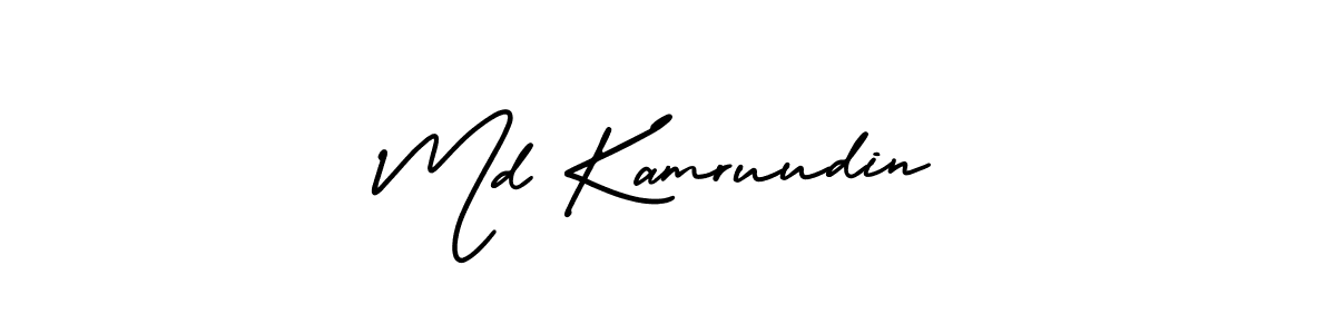 Use a signature maker to create a handwritten signature online. With this signature software, you can design (AmerikaSignatureDemo-Regular) your own signature for name Md Kamruudin. Md Kamruudin signature style 3 images and pictures png