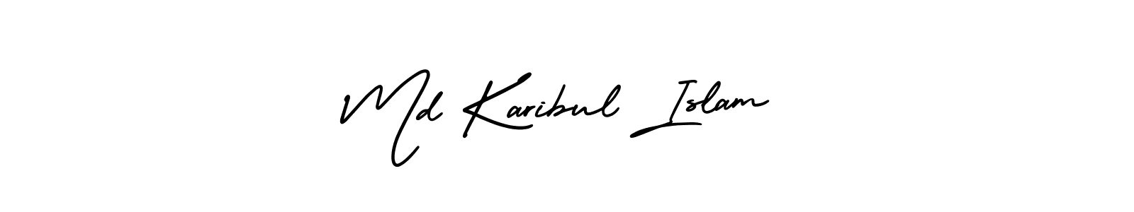 Create a beautiful signature design for name Md Karibul Islam. With this signature (AmerikaSignatureDemo-Regular) fonts, you can make a handwritten signature for free. Md Karibul Islam signature style 3 images and pictures png