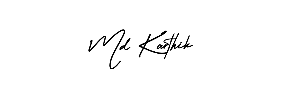 How to Draw Md Karthik signature style? AmerikaSignatureDemo-Regular is a latest design signature styles for name Md Karthik. Md Karthik signature style 3 images and pictures png