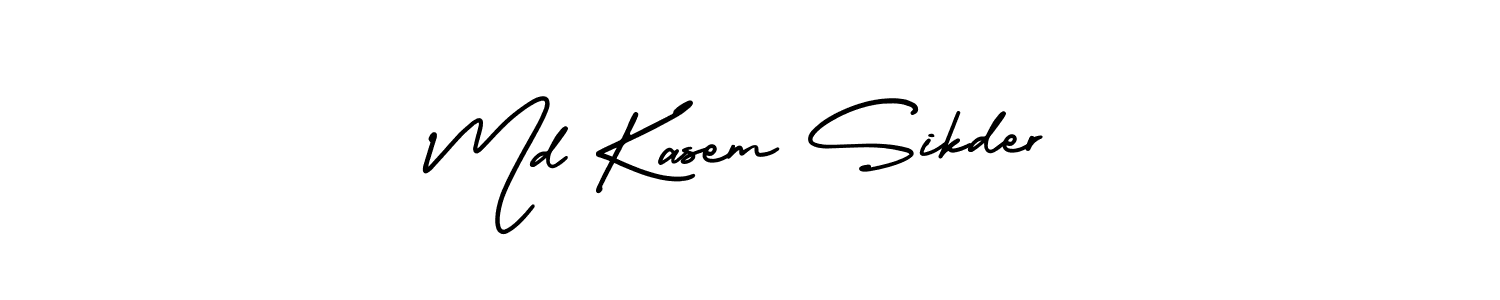 Make a beautiful signature design for name Md Kasem Sikder. With this signature (AmerikaSignatureDemo-Regular) style, you can create a handwritten signature for free. Md Kasem Sikder signature style 3 images and pictures png