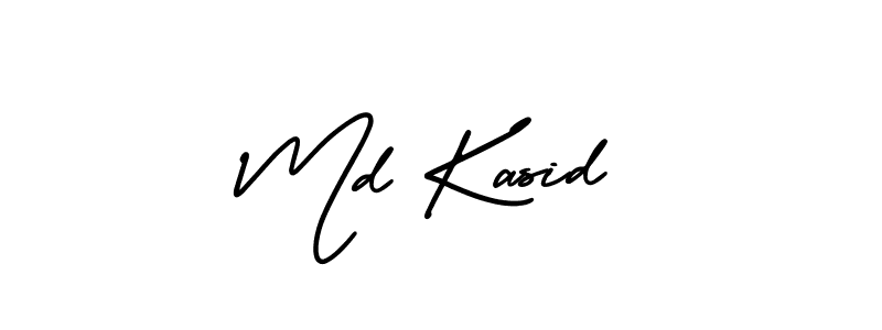 Md Kasid stylish signature style. Best Handwritten Sign (AmerikaSignatureDemo-Regular) for my name. Handwritten Signature Collection Ideas for my name Md Kasid. Md Kasid signature style 3 images and pictures png