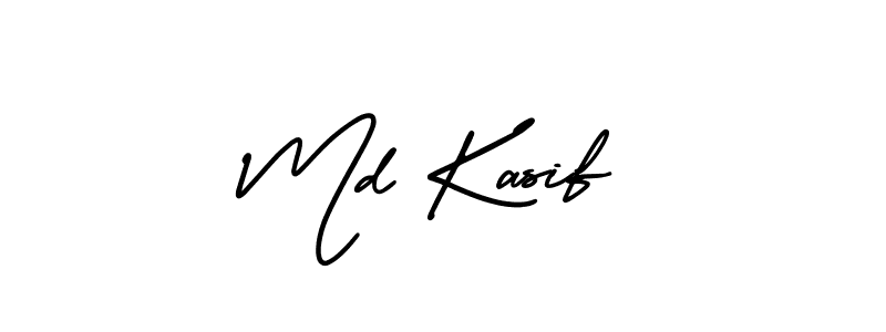 Make a beautiful signature design for name Md Kasif. With this signature (AmerikaSignatureDemo-Regular) style, you can create a handwritten signature for free. Md Kasif signature style 3 images and pictures png