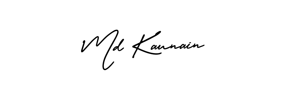 AmerikaSignatureDemo-Regular is a professional signature style that is perfect for those who want to add a touch of class to their signature. It is also a great choice for those who want to make their signature more unique. Get Md Kaunain name to fancy signature for free. Md Kaunain signature style 3 images and pictures png