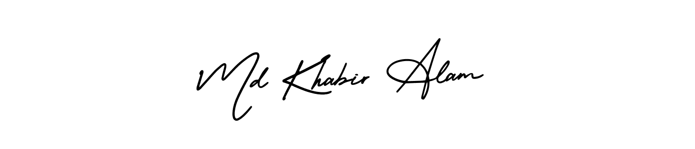 Use a signature maker to create a handwritten signature online. With this signature software, you can design (AmerikaSignatureDemo-Regular) your own signature for name Md Khabir Alam. Md Khabir Alam signature style 3 images and pictures png