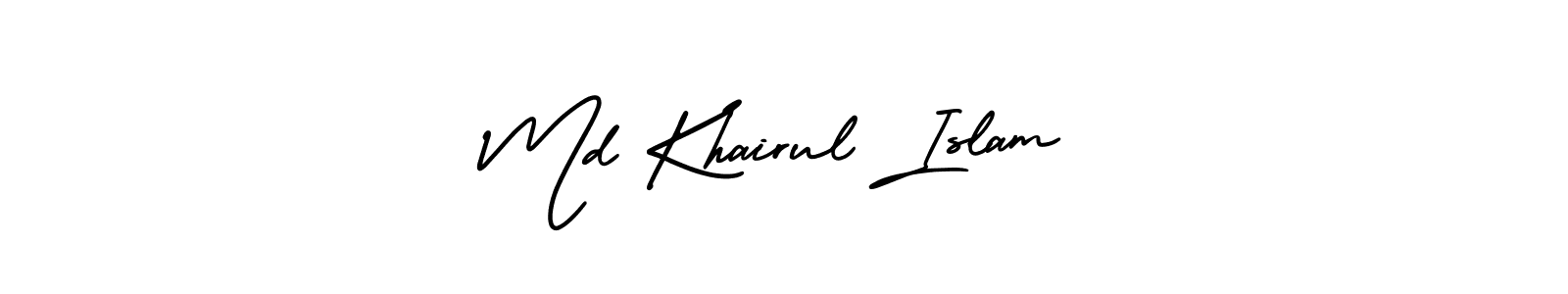 Make a short Md Khairul Islam signature style. Manage your documents anywhere anytime using AmerikaSignatureDemo-Regular. Create and add eSignatures, submit forms, share and send files easily. Md Khairul Islam signature style 3 images and pictures png