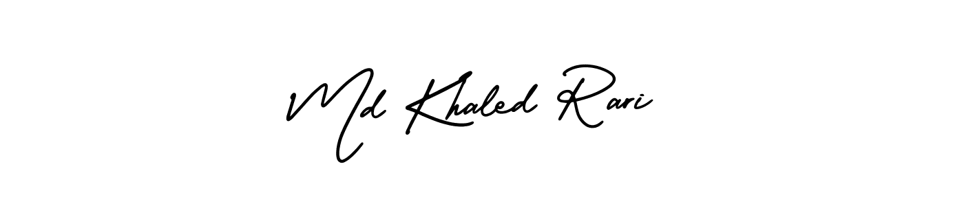 How to make Md Khaled Rari signature? AmerikaSignatureDemo-Regular is a professional autograph style. Create handwritten signature for Md Khaled Rari name. Md Khaled Rari signature style 3 images and pictures png