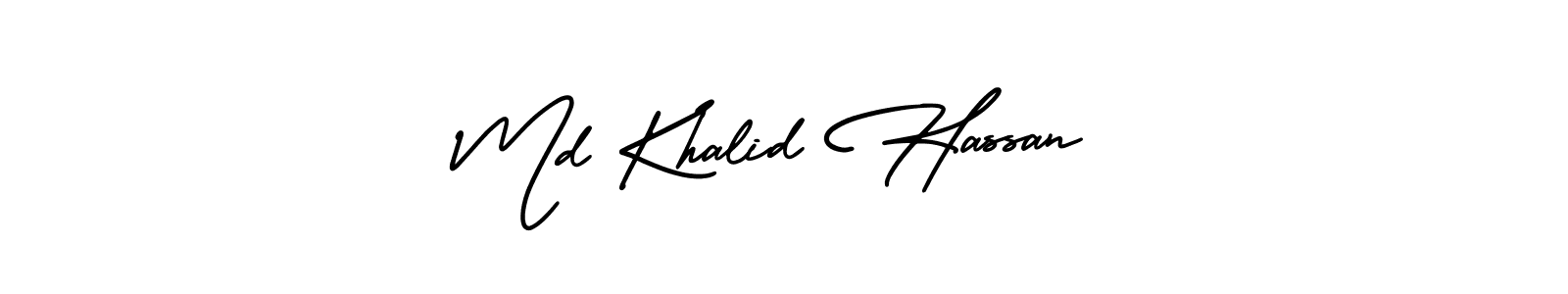 It looks lik you need a new signature style for name Md Khalid Hassan. Design unique handwritten (AmerikaSignatureDemo-Regular) signature with our free signature maker in just a few clicks. Md Khalid Hassan signature style 3 images and pictures png