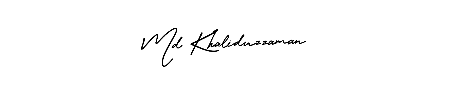 Make a beautiful signature design for name Md Khaliduzzaman. With this signature (AmerikaSignatureDemo-Regular) style, you can create a handwritten signature for free. Md Khaliduzzaman signature style 3 images and pictures png