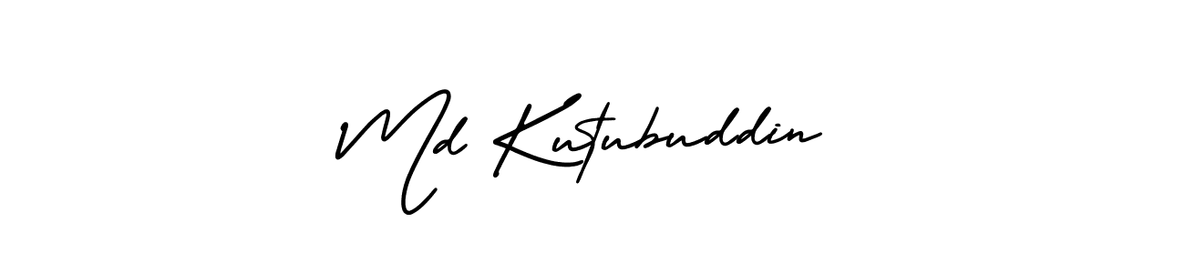 The best way (AmerikaSignatureDemo-Regular) to make a short signature is to pick only two or three words in your name. The name Md Kutubuddin include a total of six letters. For converting this name. Md Kutubuddin signature style 3 images and pictures png