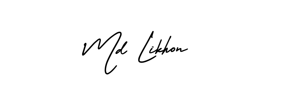 Make a short Md Likhon signature style. Manage your documents anywhere anytime using AmerikaSignatureDemo-Regular. Create and add eSignatures, submit forms, share and send files easily. Md Likhon signature style 3 images and pictures png