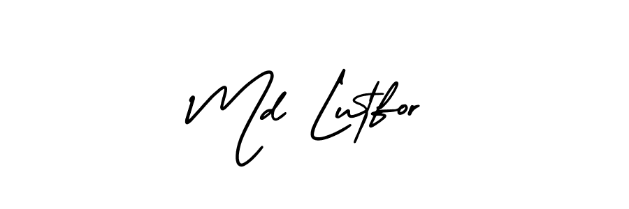 Create a beautiful signature design for name Md Lutfor. With this signature (AmerikaSignatureDemo-Regular) fonts, you can make a handwritten signature for free. Md Lutfor signature style 3 images and pictures png