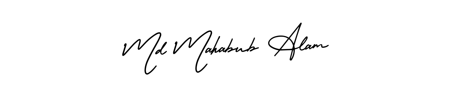 Md Mahabub Alam stylish signature style. Best Handwritten Sign (AmerikaSignatureDemo-Regular) for my name. Handwritten Signature Collection Ideas for my name Md Mahabub Alam. Md Mahabub Alam signature style 3 images and pictures png