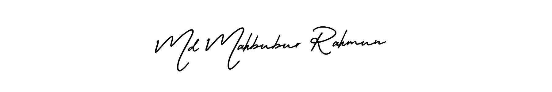 Also You can easily find your signature by using the search form. We will create Md Mahbubur Rahmun name handwritten signature images for you free of cost using AmerikaSignatureDemo-Regular sign style. Md Mahbubur Rahmun signature style 3 images and pictures png