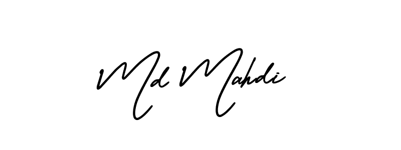 AmerikaSignatureDemo-Regular is a professional signature style that is perfect for those who want to add a touch of class to their signature. It is also a great choice for those who want to make their signature more unique. Get Md Mahdi name to fancy signature for free. Md Mahdi signature style 3 images and pictures png