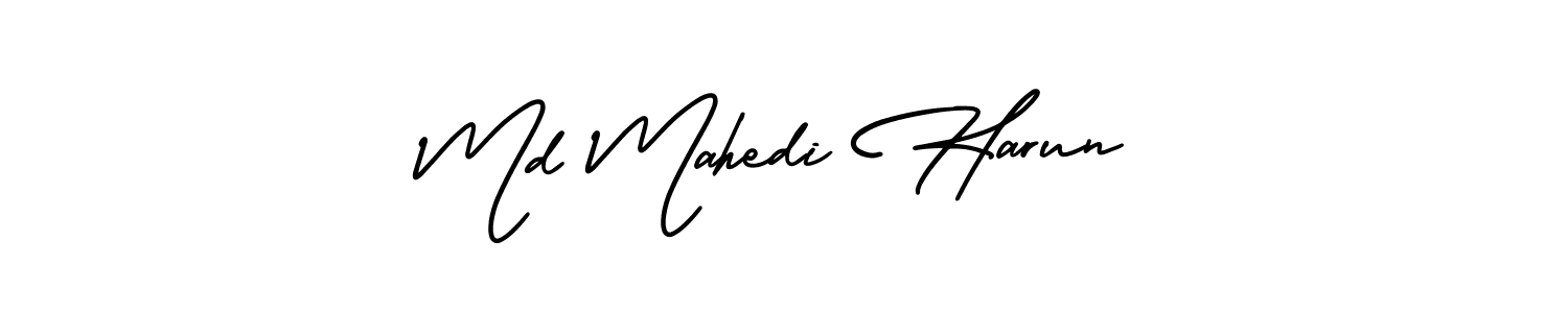 How to make Md Mahedi Harun signature? AmerikaSignatureDemo-Regular is a professional autograph style. Create handwritten signature for Md Mahedi Harun name. Md Mahedi Harun signature style 3 images and pictures png