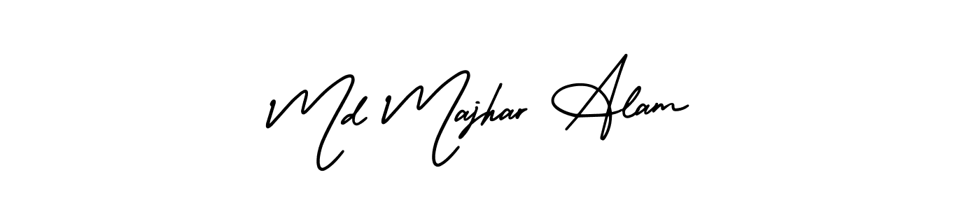 The best way (AmerikaSignatureDemo-Regular) to make a short signature is to pick only two or three words in your name. The name Md Majhar Alam include a total of six letters. For converting this name. Md Majhar Alam signature style 3 images and pictures png