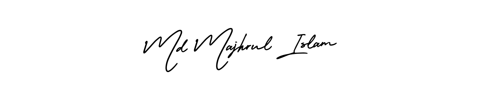 You should practise on your own different ways (AmerikaSignatureDemo-Regular) to write your name (Md Majhrul Islam) in signature. don't let someone else do it for you. Md Majhrul Islam signature style 3 images and pictures png