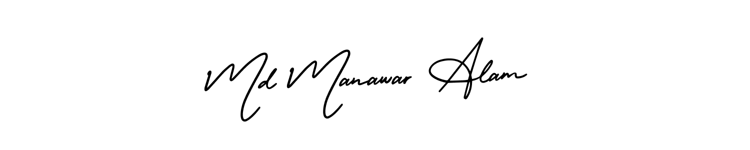 Design your own signature with our free online signature maker. With this signature software, you can create a handwritten (AmerikaSignatureDemo-Regular) signature for name Md Manawar Alam. Md Manawar Alam signature style 3 images and pictures png