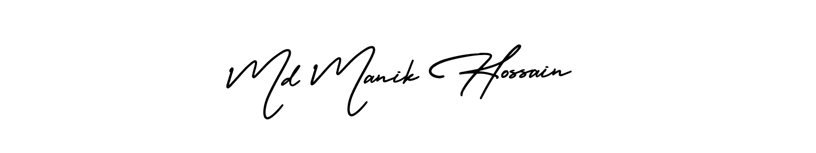 Also we have Md Manik Hossain name is the best signature style. Create professional handwritten signature collection using AmerikaSignatureDemo-Regular autograph style. Md Manik Hossain signature style 3 images and pictures png