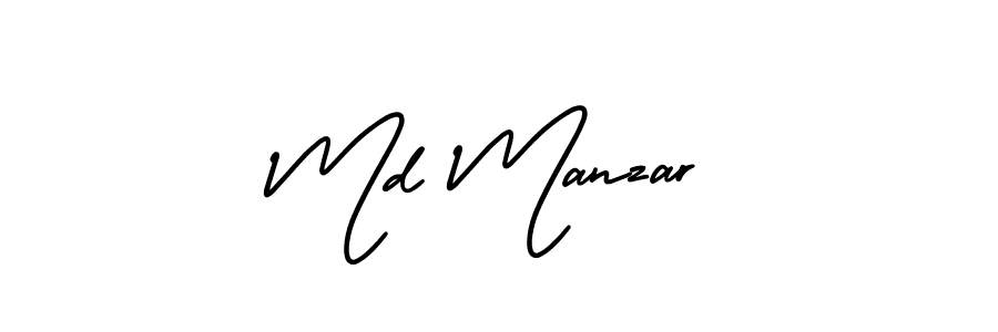 Also You can easily find your signature by using the search form. We will create Md Manzar name handwritten signature images for you free of cost using AmerikaSignatureDemo-Regular sign style. Md Manzar signature style 3 images and pictures png