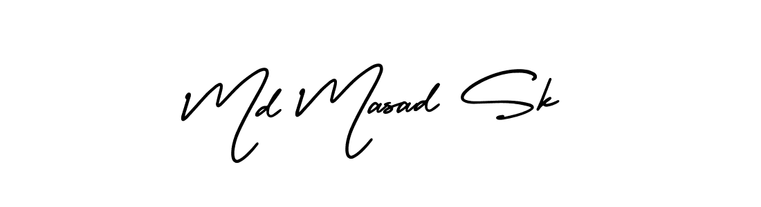 How to make Md Masad Sk signature? AmerikaSignatureDemo-Regular is a professional autograph style. Create handwritten signature for Md Masad Sk name. Md Masad Sk signature style 3 images and pictures png