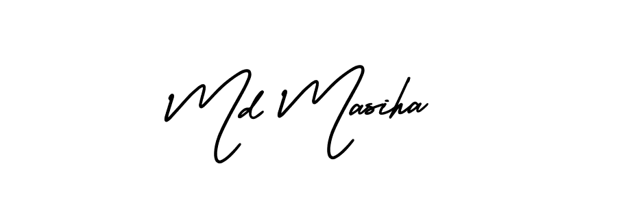 This is the best signature style for the Md Masiha name. Also you like these signature font (AmerikaSignatureDemo-Regular). Mix name signature. Md Masiha signature style 3 images and pictures png