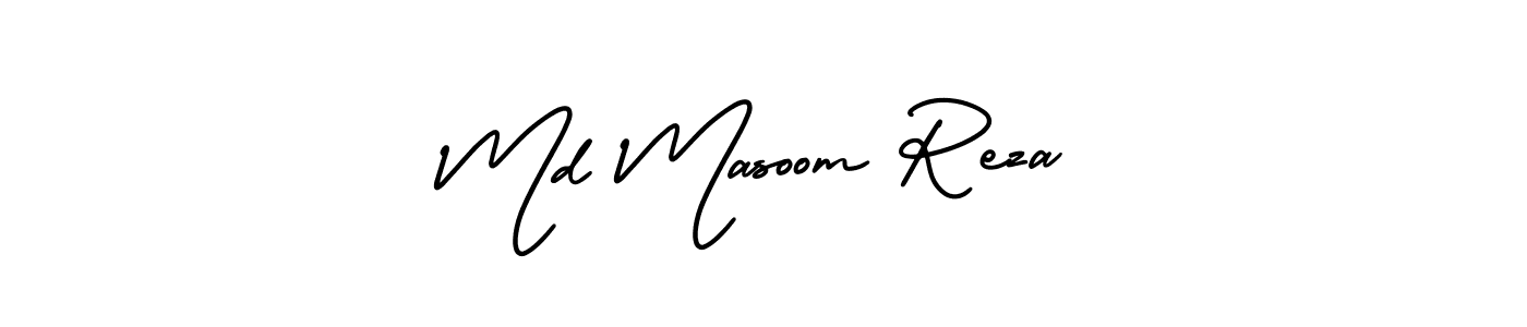 How to make Md Masoom Reza name signature. Use AmerikaSignatureDemo-Regular style for creating short signs online. This is the latest handwritten sign. Md Masoom Reza signature style 3 images and pictures png