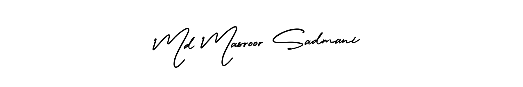 Also we have Md Masroor Sadmani name is the best signature style. Create professional handwritten signature collection using AmerikaSignatureDemo-Regular autograph style. Md Masroor Sadmani signature style 3 images and pictures png