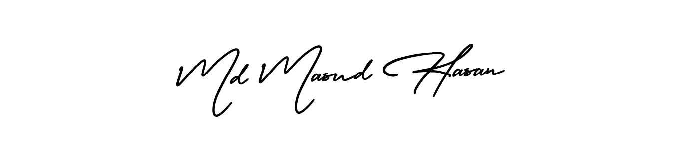 Make a beautiful signature design for name Md Masud Hasan. With this signature (AmerikaSignatureDemo-Regular) style, you can create a handwritten signature for free. Md Masud Hasan signature style 3 images and pictures png