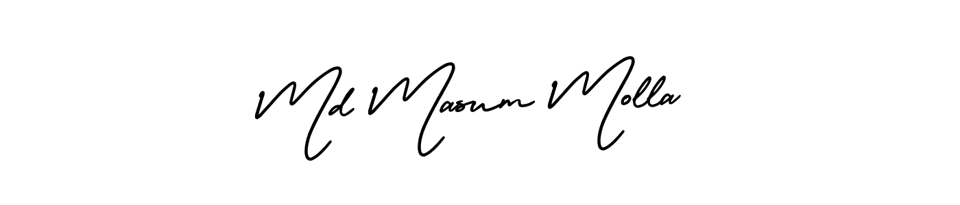 Create a beautiful signature design for name Md Masum Molla. With this signature (AmerikaSignatureDemo-Regular) fonts, you can make a handwritten signature for free. Md Masum Molla signature style 3 images and pictures png