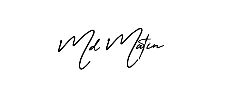 How to make Md Matin signature? AmerikaSignatureDemo-Regular is a professional autograph style. Create handwritten signature for Md Matin name. Md Matin signature style 3 images and pictures png