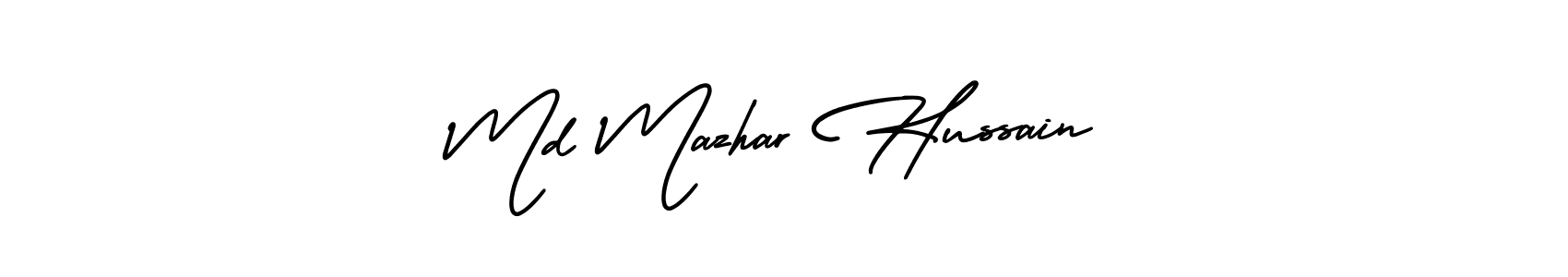 AmerikaSignatureDemo-Regular is a professional signature style that is perfect for those who want to add a touch of class to their signature. It is also a great choice for those who want to make their signature more unique. Get Md Mazhar Hussain name to fancy signature for free. Md Mazhar Hussain signature style 3 images and pictures png