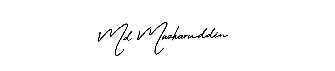 Also we have Md Mazharuddin name is the best signature style. Create professional handwritten signature collection using AmerikaSignatureDemo-Regular autograph style. Md Mazharuddin signature style 3 images and pictures png