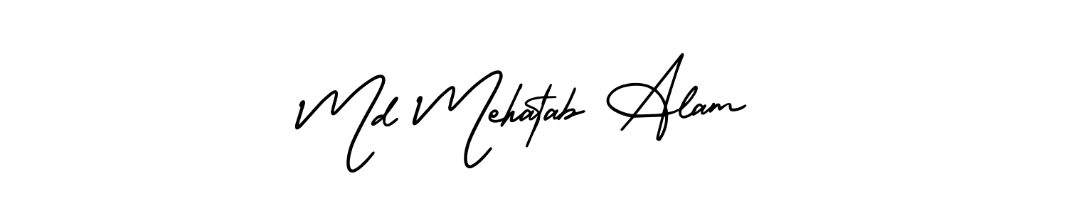 Make a beautiful signature design for name Md Mehatab Alam. With this signature (AmerikaSignatureDemo-Regular) style, you can create a handwritten signature for free. Md Mehatab Alam signature style 3 images and pictures png