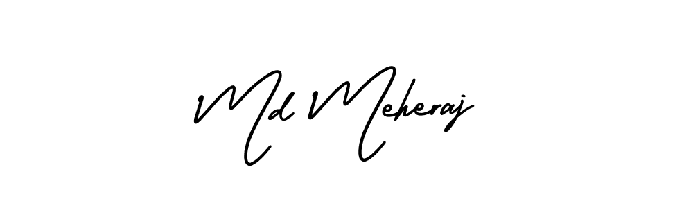 How to make Md Meheraj signature? AmerikaSignatureDemo-Regular is a professional autograph style. Create handwritten signature for Md Meheraj name. Md Meheraj signature style 3 images and pictures png
