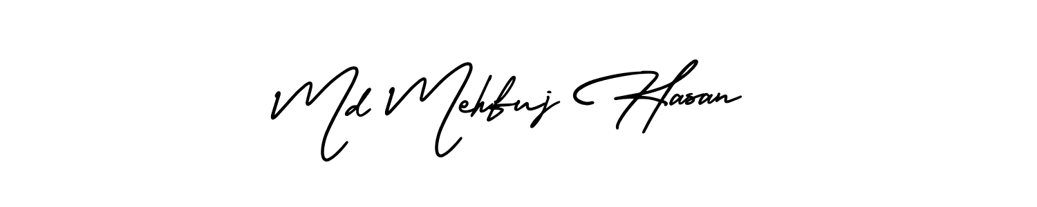 Also You can easily find your signature by using the search form. We will create Md Mehfuj Hasan name handwritten signature images for you free of cost using AmerikaSignatureDemo-Regular sign style. Md Mehfuj Hasan signature style 3 images and pictures png