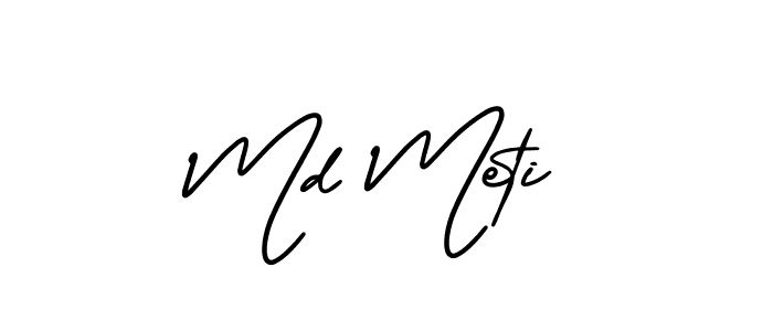 Also we have Md Meti name is the best signature style. Create professional handwritten signature collection using AmerikaSignatureDemo-Regular autograph style. Md Meti signature style 3 images and pictures png