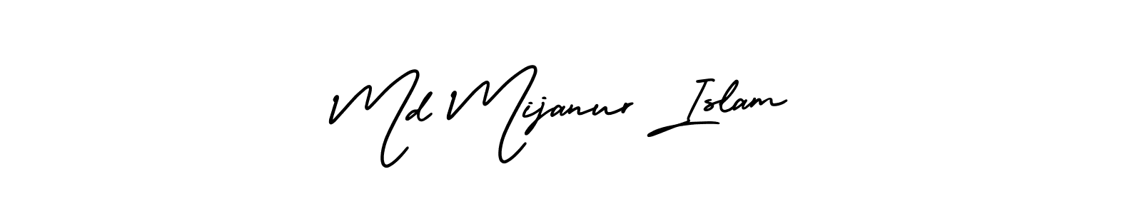 Create a beautiful signature design for name Md Mijanur Islam. With this signature (AmerikaSignatureDemo-Regular) fonts, you can make a handwritten signature for free. Md Mijanur Islam signature style 3 images and pictures png