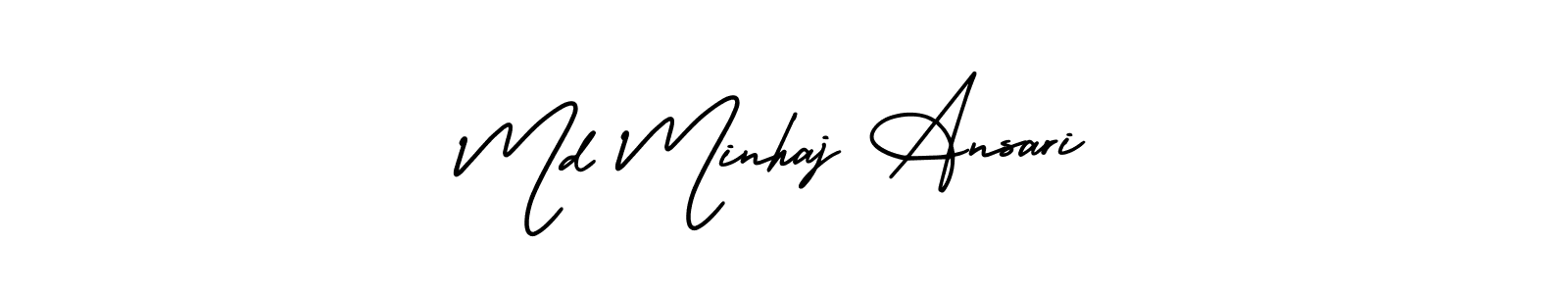 Create a beautiful signature design for name Md Minhaj Ansari. With this signature (AmerikaSignatureDemo-Regular) fonts, you can make a handwritten signature for free. Md Minhaj Ansari signature style 3 images and pictures png