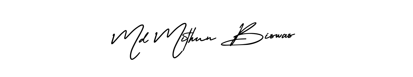 How to make Md Mithun Biswas signature? AmerikaSignatureDemo-Regular is a professional autograph style. Create handwritten signature for Md Mithun Biswas name. Md Mithun Biswas signature style 3 images and pictures png