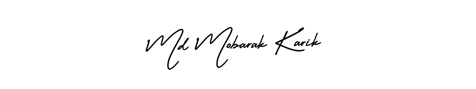 Create a beautiful signature design for name Md Mobarak Karik. With this signature (AmerikaSignatureDemo-Regular) fonts, you can make a handwritten signature for free. Md Mobarak Karik signature style 3 images and pictures png