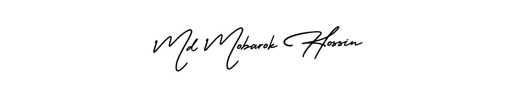 Make a beautiful signature design for name Md Mobarok Hossin. With this signature (AmerikaSignatureDemo-Regular) style, you can create a handwritten signature for free. Md Mobarok Hossin signature style 3 images and pictures png