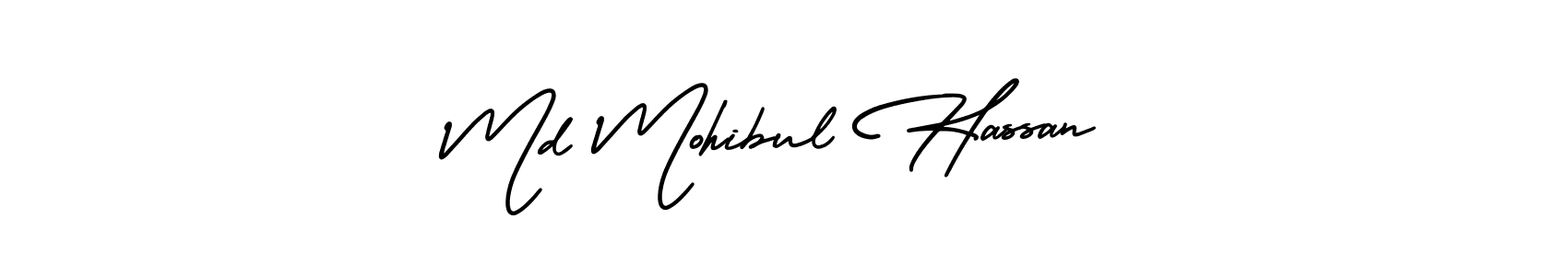 How to Draw Md Mohibul Hassan signature style? AmerikaSignatureDemo-Regular is a latest design signature styles for name Md Mohibul Hassan. Md Mohibul Hassan signature style 3 images and pictures png