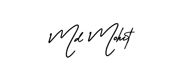 Also You can easily find your signature by using the search form. We will create Md Mohit name handwritten signature images for you free of cost using AmerikaSignatureDemo-Regular sign style. Md Mohit signature style 3 images and pictures png