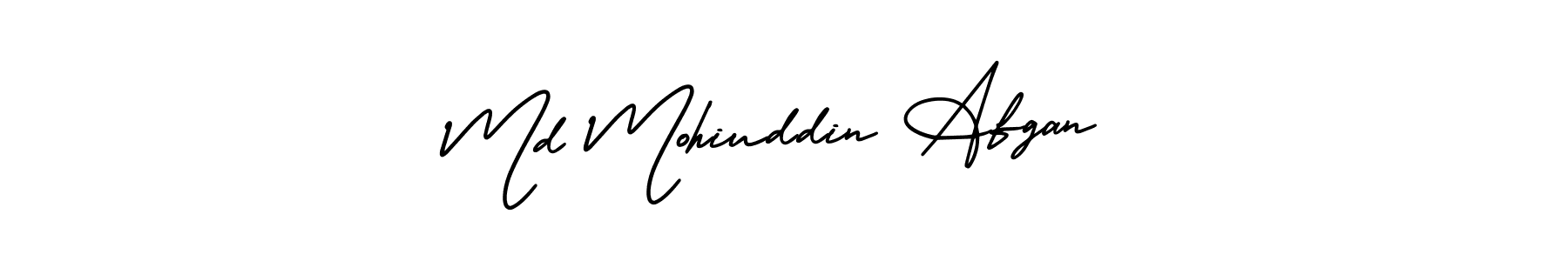 Design your own signature with our free online signature maker. With this signature software, you can create a handwritten (AmerikaSignatureDemo-Regular) signature for name Md Mohiuddin Afgan. Md Mohiuddin Afgan signature style 3 images and pictures png