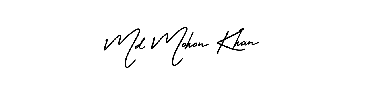 How to Draw Md Mohon Khan signature style? AmerikaSignatureDemo-Regular is a latest design signature styles for name Md Mohon Khan. Md Mohon Khan signature style 3 images and pictures png