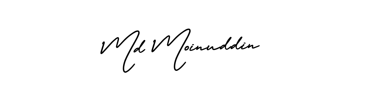 Make a beautiful signature design for name Md Moinuddin. With this signature (AmerikaSignatureDemo-Regular) style, you can create a handwritten signature for free. Md Moinuddin signature style 3 images and pictures png
