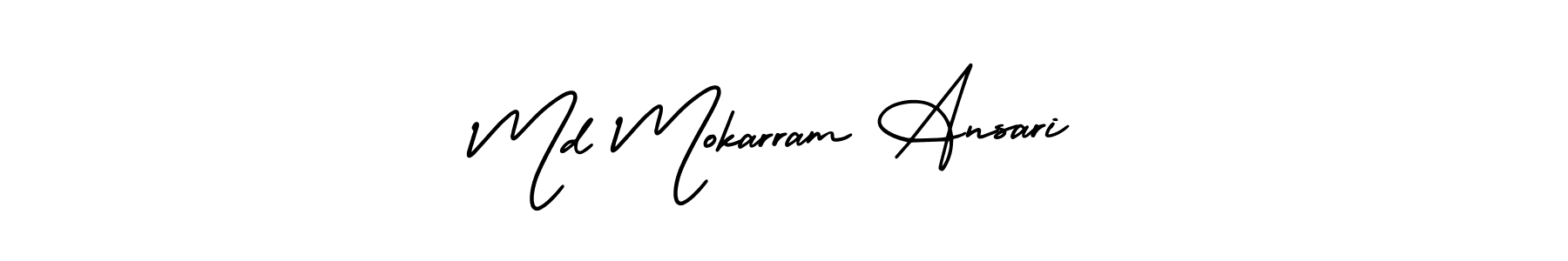 Make a beautiful signature design for name Md Mokarram Ansari. With this signature (AmerikaSignatureDemo-Regular) style, you can create a handwritten signature for free. Md Mokarram Ansari signature style 3 images and pictures png