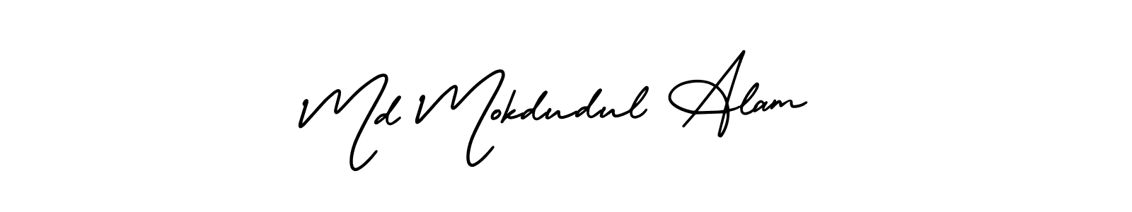 Design your own signature with our free online signature maker. With this signature software, you can create a handwritten (AmerikaSignatureDemo-Regular) signature for name Md Mokdudul Alam. Md Mokdudul Alam signature style 3 images and pictures png