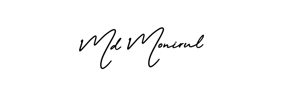 Md Monirul stylish signature style. Best Handwritten Sign (AmerikaSignatureDemo-Regular) for my name. Handwritten Signature Collection Ideas for my name Md Monirul. Md Monirul signature style 3 images and pictures png